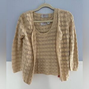 Dana Buchman Crochet Set Size Small